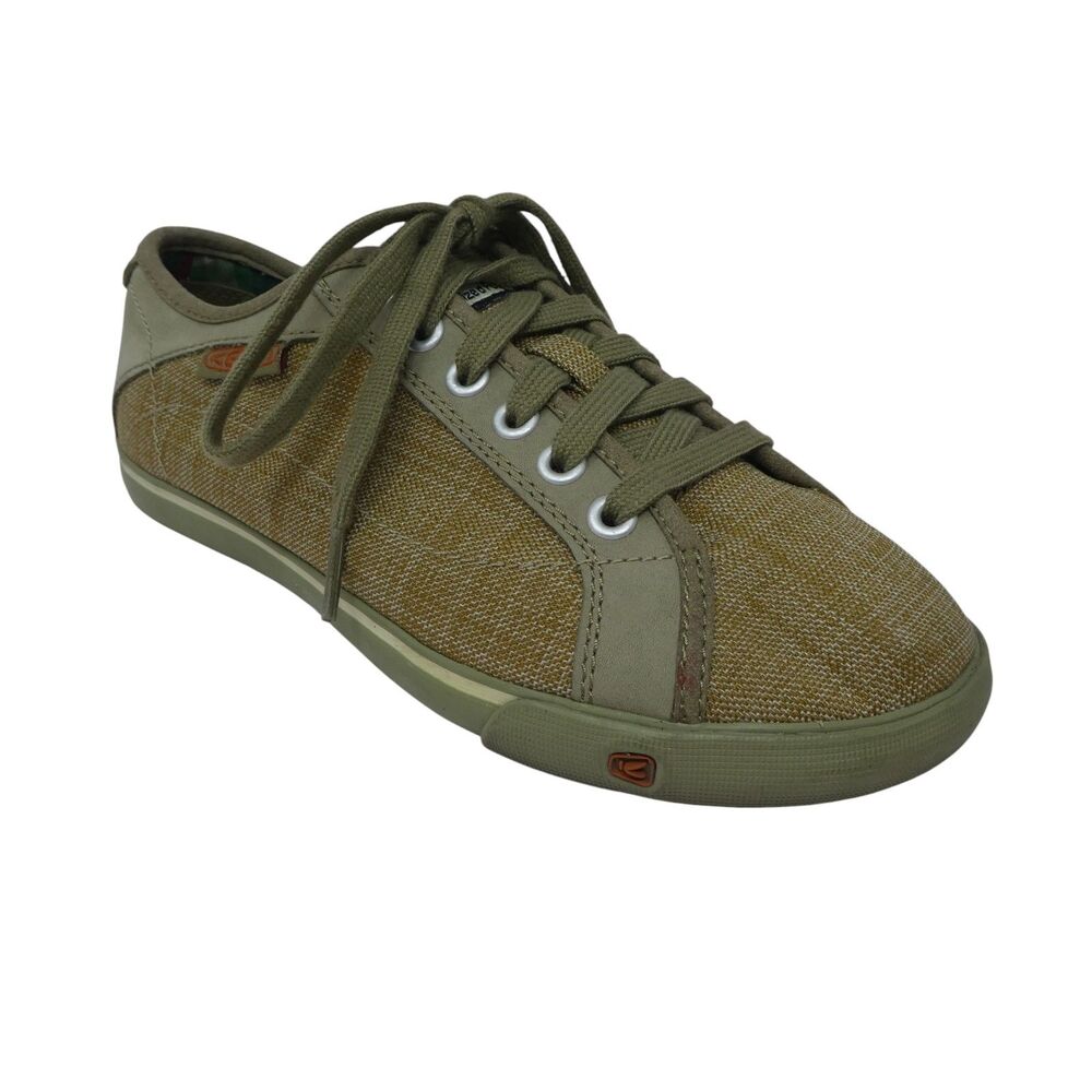Keen Arcata Green Brown Canvas Lace Up Casual Sneakers